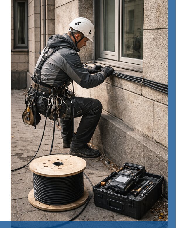 Прокладка оптоволоконного кабеля в Ставрополе от 831 р. | ВЫСОТНИК-Ств