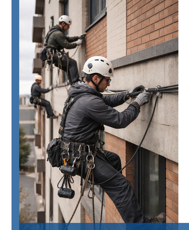 Крепление кабеля на фасаде монтаж и крепеж в Ставрополе