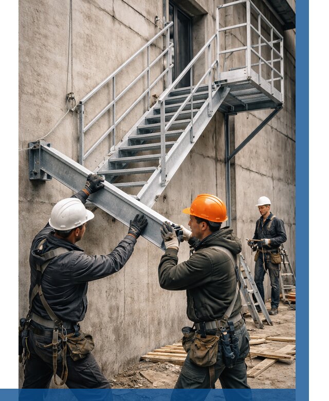 Монтаж металлических лестниц в Ставрополе от 15576 р. | ВЫСОТНИК-Ств