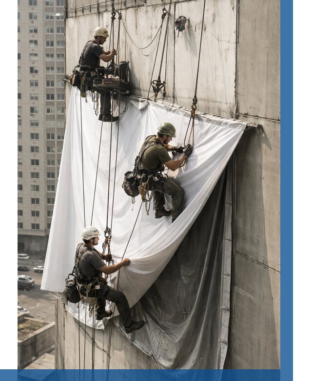 Замена баннерного полотна в Ставрополе от 6750 р. | ВЫСОТНИК-Ств—заказать