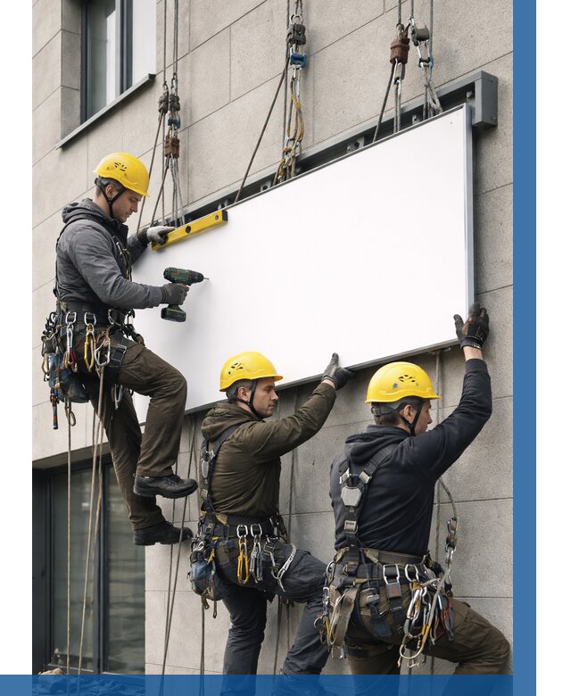 Монтаж рекламной вывески в Ставрополе от 8307 р. | ВЫСОТНИК-Ств