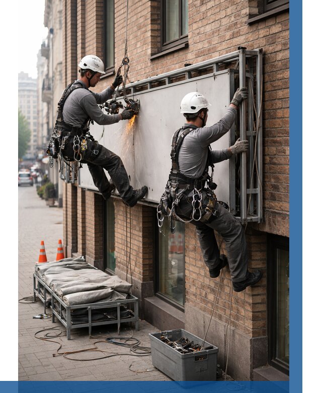 Демонтаж рекламной вывески в Ставрополе от 6750 р. | ВЫСОТНИК-Ств