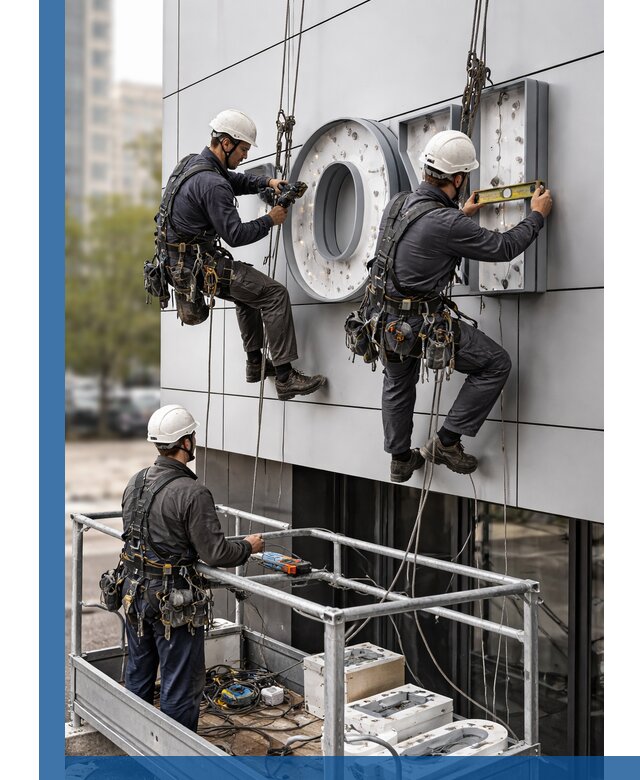Профессиональный монтаж световых букв в Ставрополе под ключ