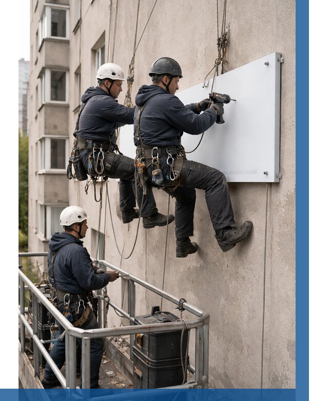 Монтаж табличек и указателей в Ставрополе от 3634 р. | ВЫСОТНИК-Ств