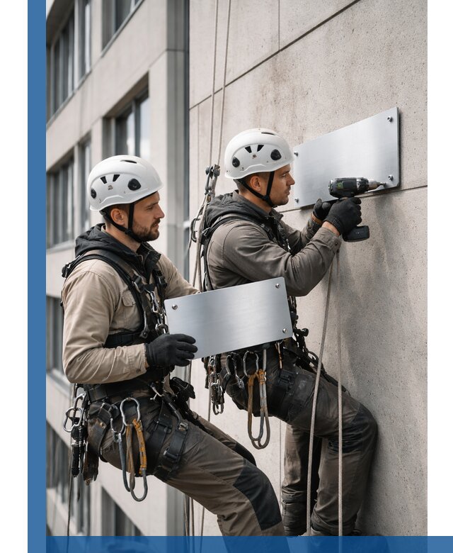 Монтаж табличек и указателей в Ставрополе для зданий и сооружений