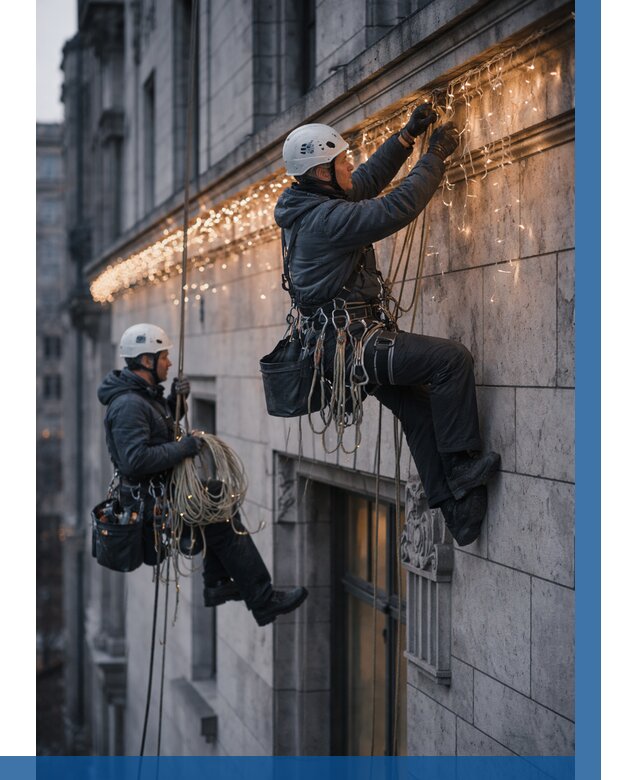 Монтаж новогодней иллюминации в Ставрополе от 8826 р. | ВЫСОТНИК-Ств