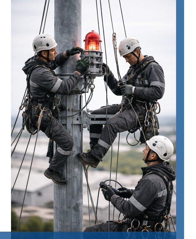 Монтаж заградительных огней в Ставрополе от 8826 р. | ВЫСОТНИК-Ств