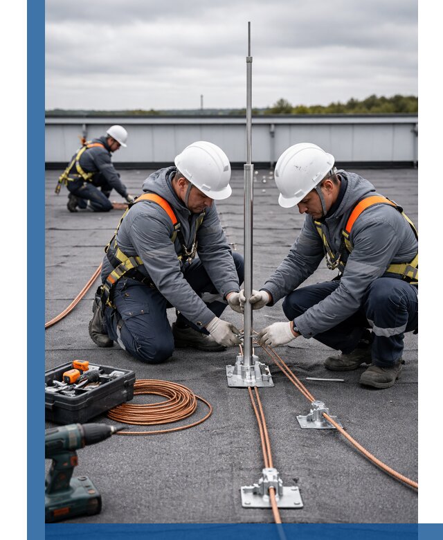 Монтаж молниезащиты на кровле в Ставрополе под ключ с гарантией