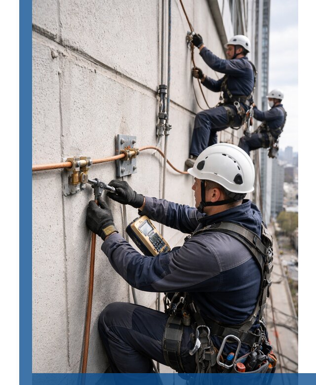 Монтаж системы заземления здания и молниезащиты в Ставрополе