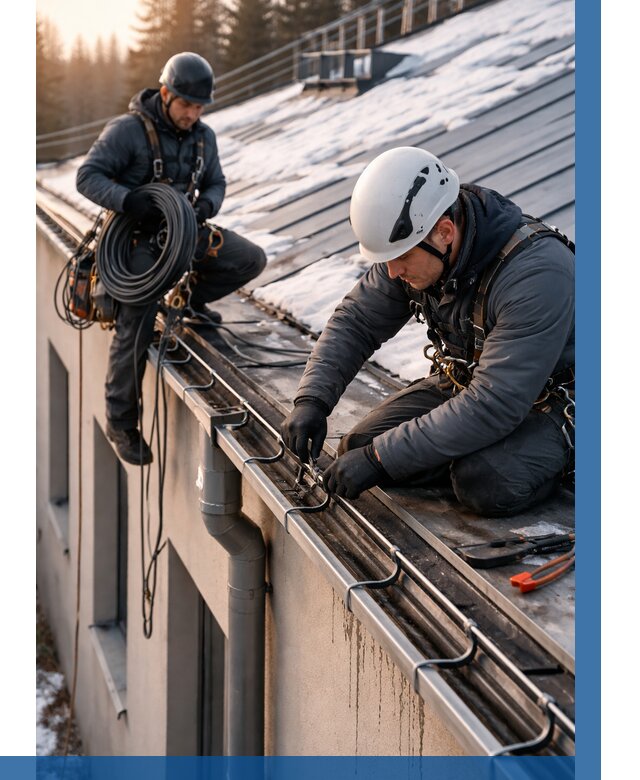 Монтаж греющего кабеля на кровле в Ставрополе от 467 р. | ВЫСОТНИК-Ств