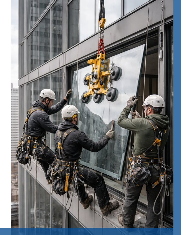 Фасадное остекление зданий под ключ в Ставрополе от 10384 р. | ВЫСОТНИК-Ств