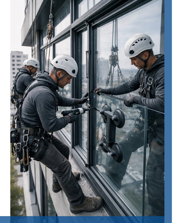 Витражное остекление зданий в Ставрополе от 3634 р. | ВЫСОТНИК-Ств