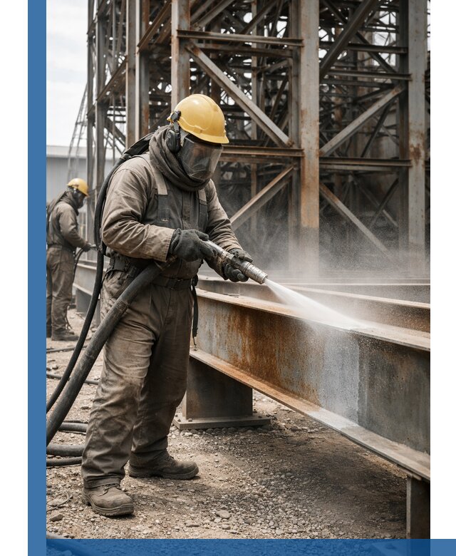 Пескоструйная очистка металлоконструкций в Ставрополе промышленная