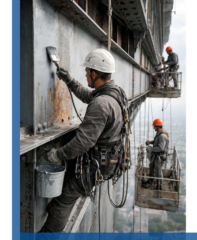 Покраска металлоконструкций на высоте в Ставрополе профессионально