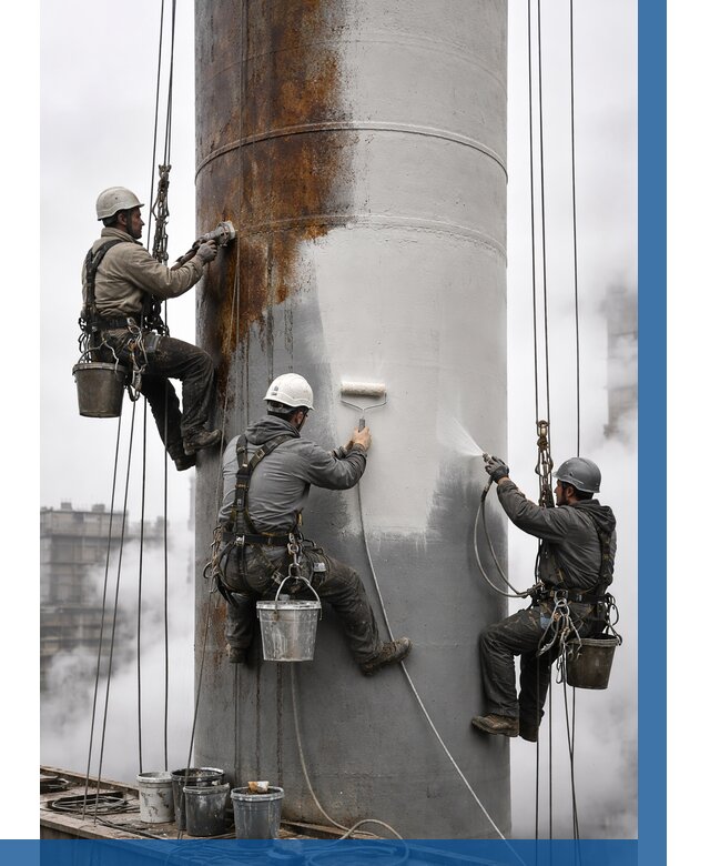 Покраска дымовых труб в Ставрополе от 8826 р. | ВЫСОТНИК-Ств