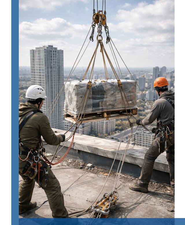 Подъем и монтаж крупногабаритных грузов на крышу в Ставрополе