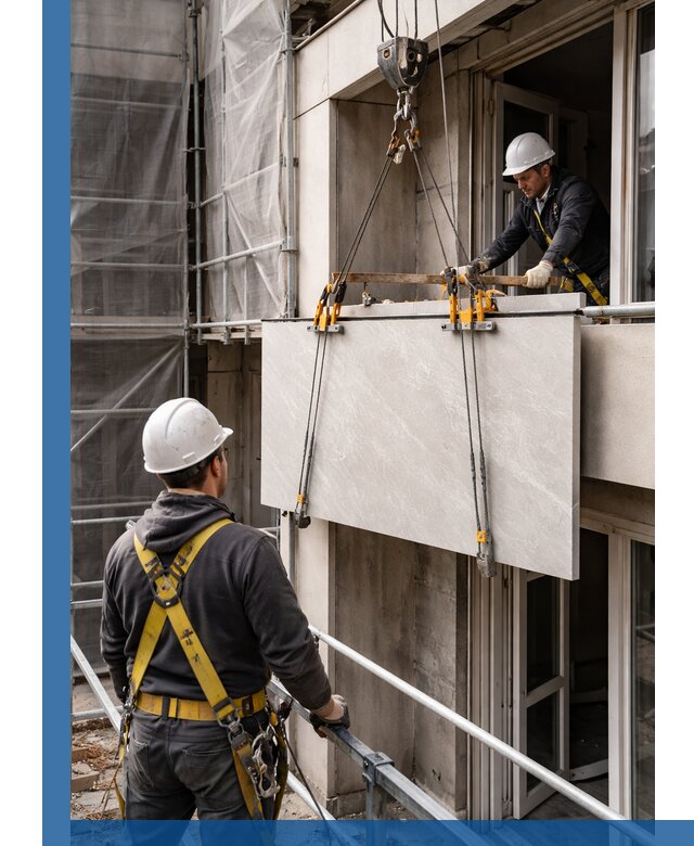 Подъем керамогранита на этаж в Ставрополе грузчиками и техникой