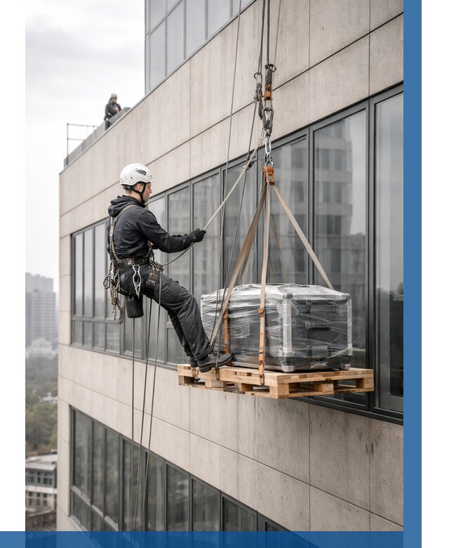 Спуск груза по фасаду в Ставрополе от 3634 р. | ВЫСОТНИК-Ств