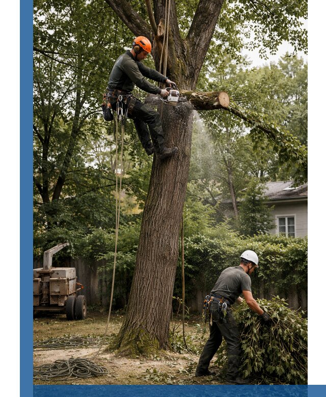 Кронирование деревьев в Ставрополе, безопасная высотная обрезка