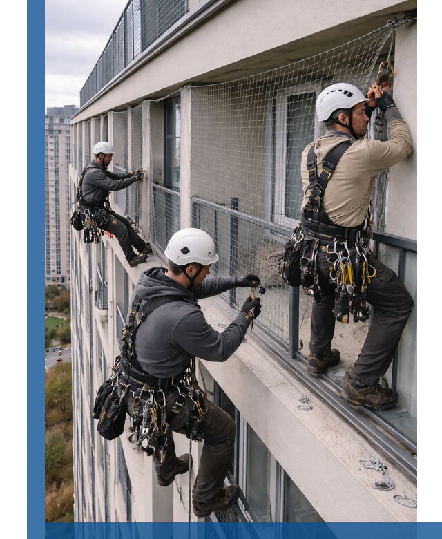 Профессиональный монтаж защитной сетки от птиц в Ставрополе